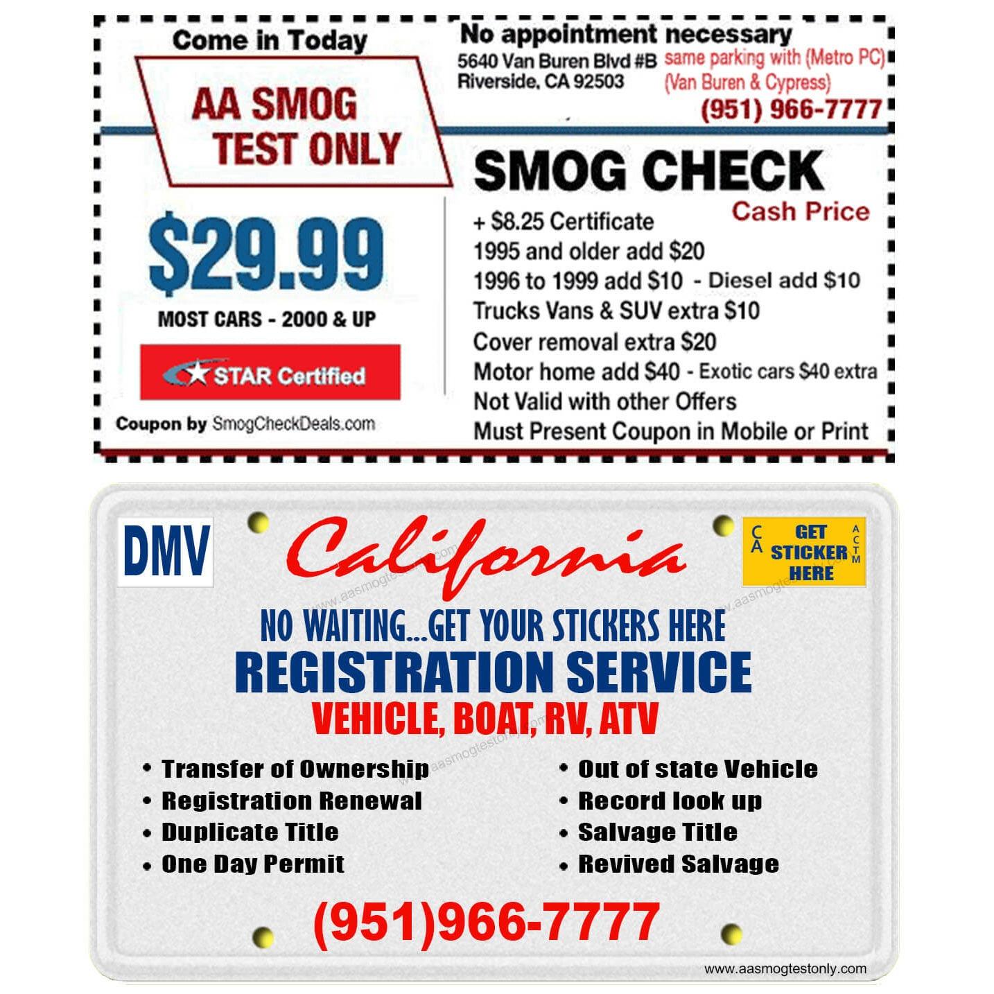 AA Smog Test Only Logo