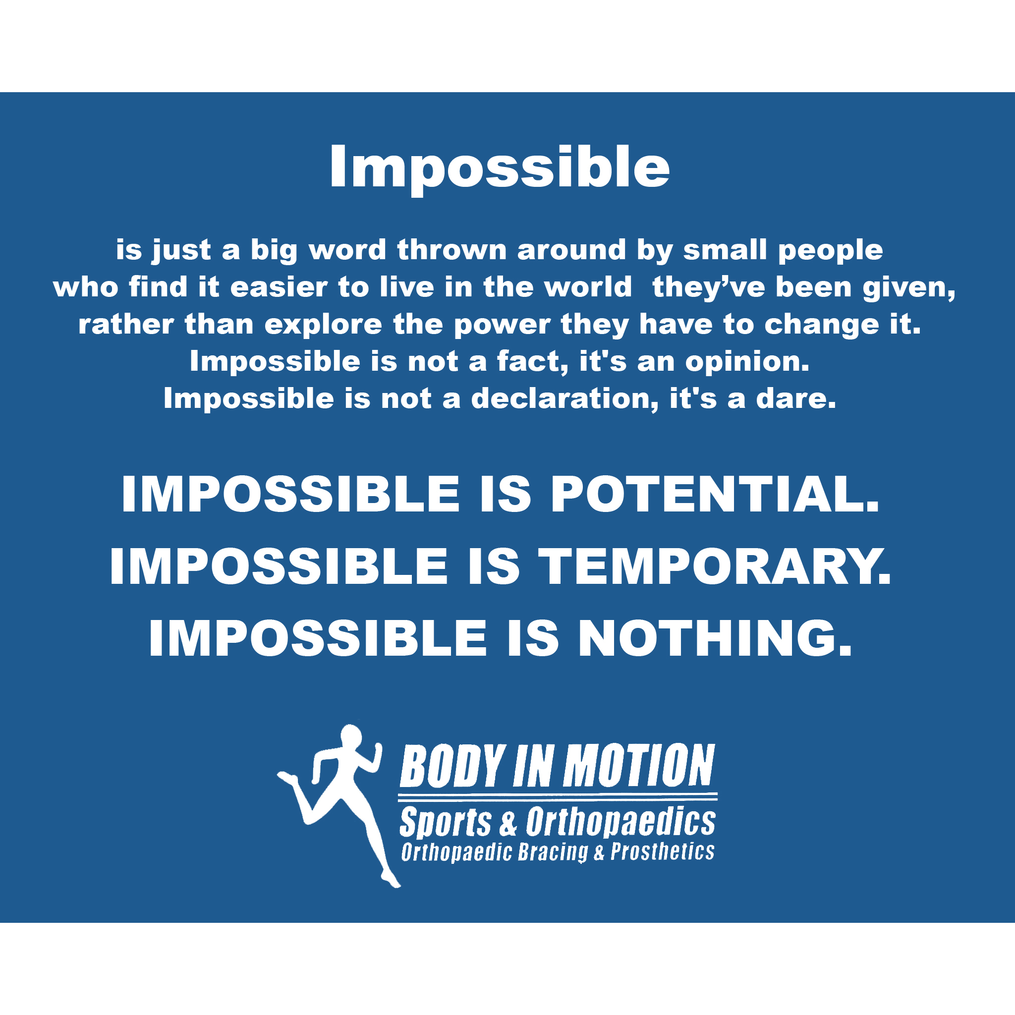Body In Motion Sports & Orthopedics Logo