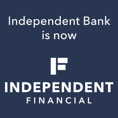 Independent Bank is now Independent Financial Logo