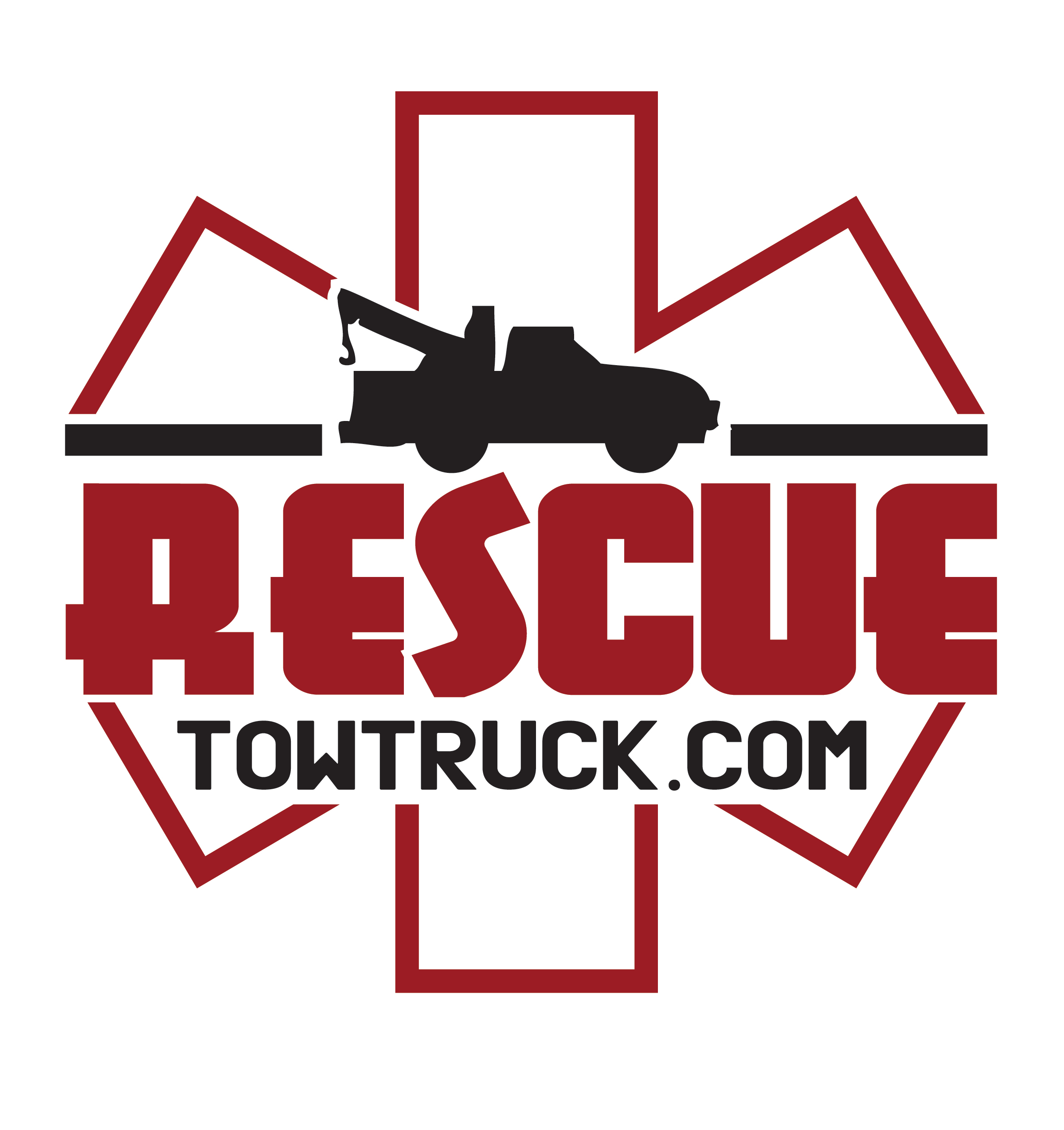 Rescue Tow Truck Logo
